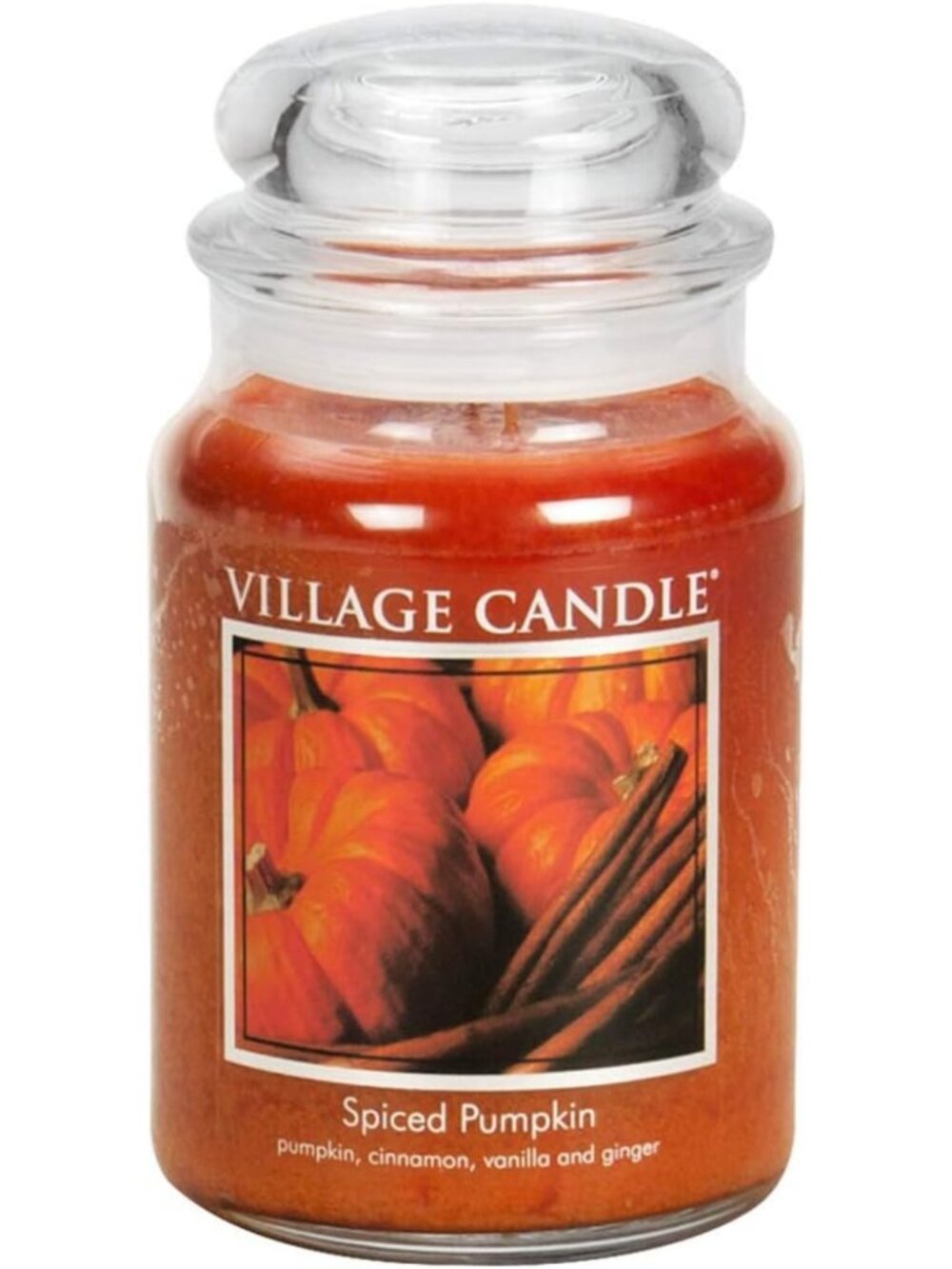 Spiced Pumpkin Scented Candle - Large Apothecary Jar, 21.25 oz, Fall Decor